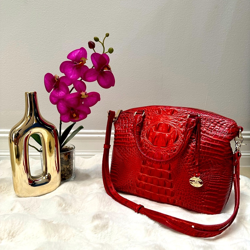 Brahmin Duxbury Satchel Purse - Red